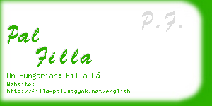 pal filla business card